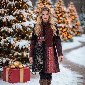 Indikka Bohemian Needlepoint Patchwork Coat